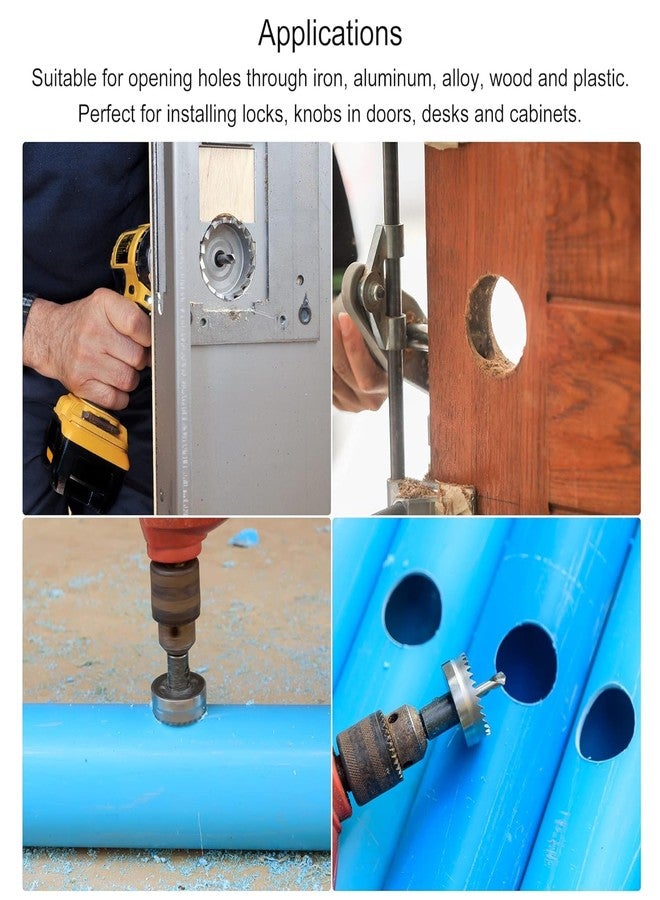 UPTODATETOOLS Up To Date 35mm HSS Drill Bit & Hole Saw Cutter Kit, High Speed Steel Cutting Tool for Metal & Wood - Image 3